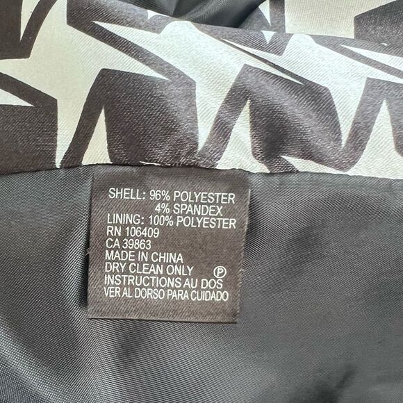 Tahari Suit Arthur Levine Skirt Size 6P Black White Stitched Trim Cuffed Sleeve - Picture 12 of 15